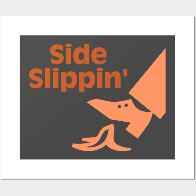 Side Slippin' Jazz Musician Logo Wall Art by Jazz Nerd Paradise